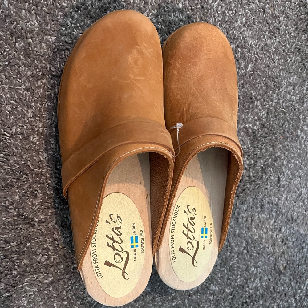 Lotta From Stockholm Brown Leather Mules